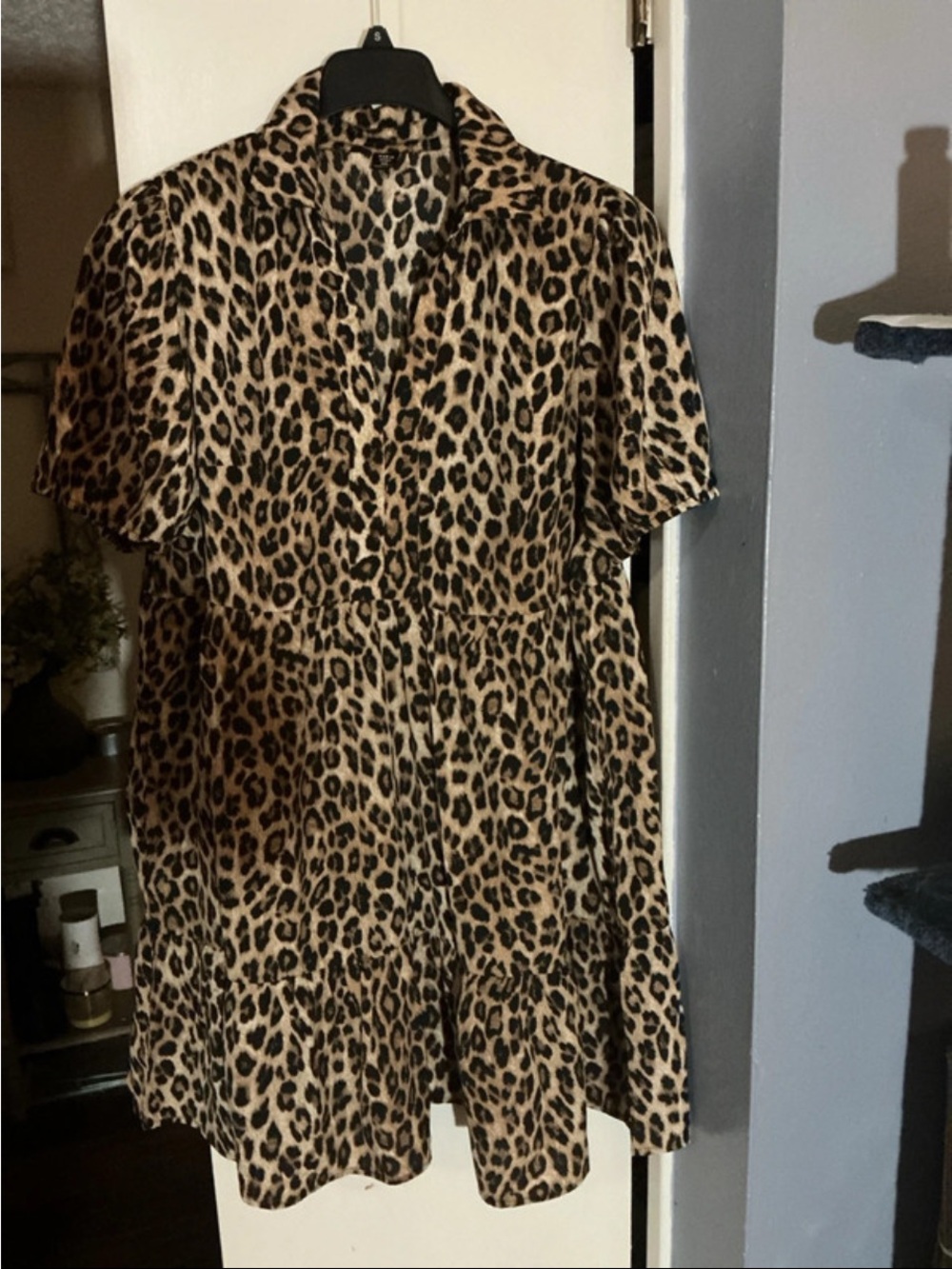 SHEIN Leopard Print Midi Dress - Tan & Black